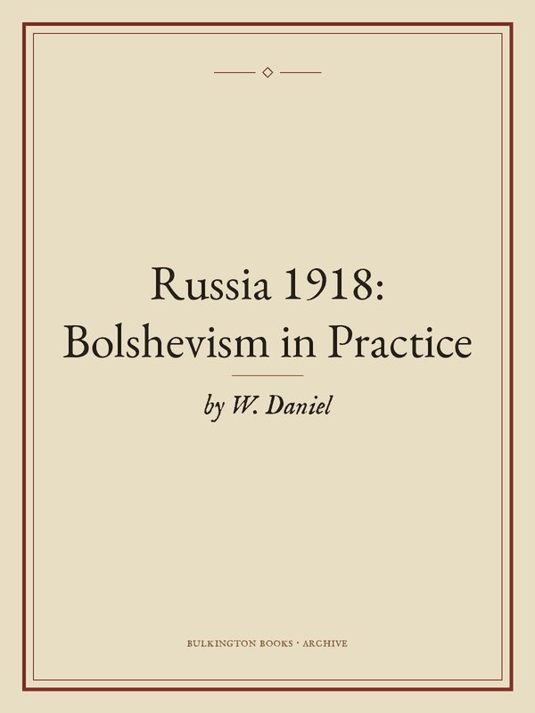 Cover of Russia 1918: Bolshevism in Practice