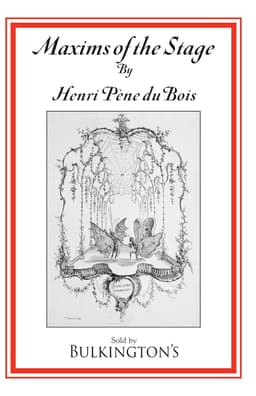 Cover of French Maxims of the Stage